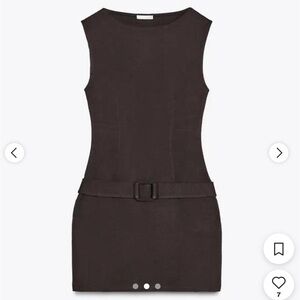 Zara Belted Black Mini Dress